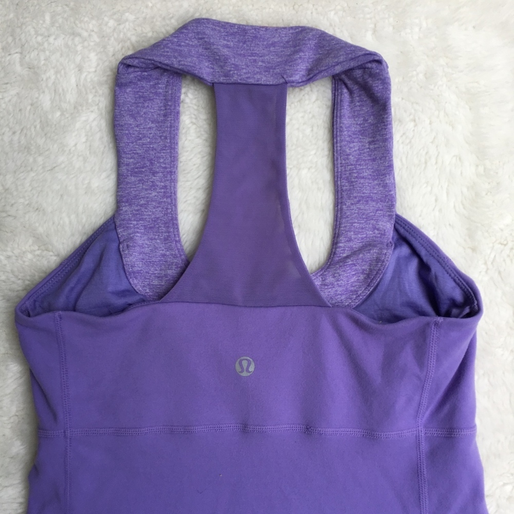 Lululemon Purple Scoop Neck Tank Top Size 4 - Picture 5 of 8